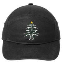 Guns Christmas Tree Xmas Veteran 7-Panel Snapback Hat