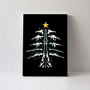 Guns Christmas Tree Xmas Veteran Canvas