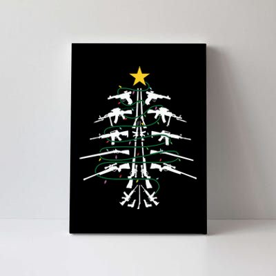 Guns Christmas Tree Xmas Veteran Canvas