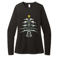 Guns Christmas Tree Xmas Veteran Womens CVC Long Sleeve Shirt