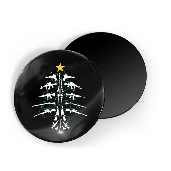 Guns Christmas Tree Xmas Veteran Magnet