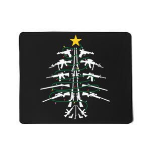 Guns Christmas Tree Xmas Veteran Mousepad