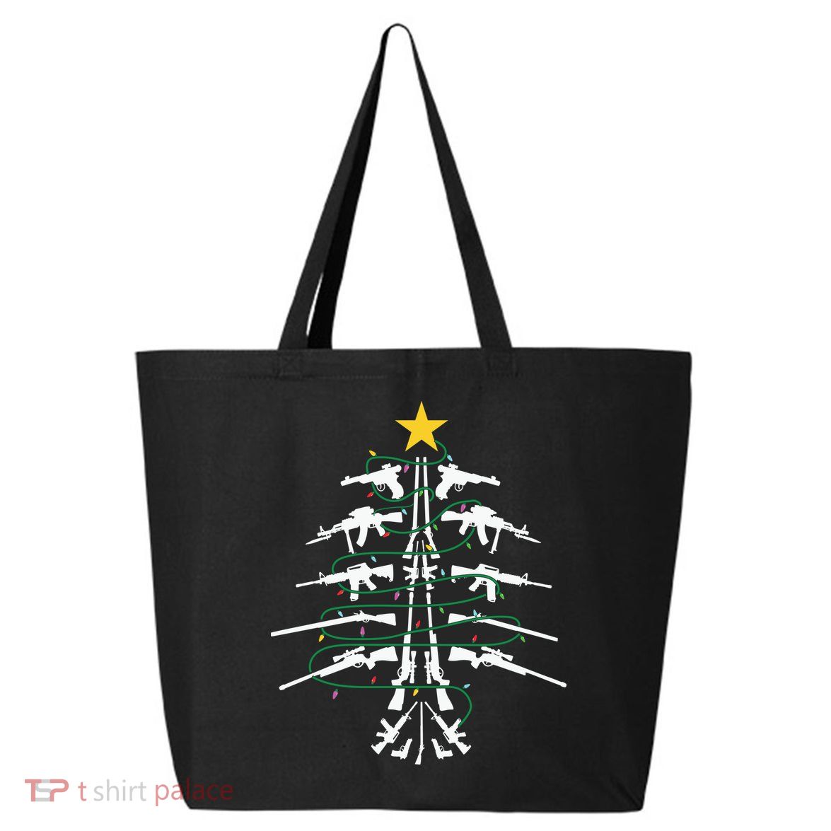 Guns Christmas Tree Xmas Veteran 25L Jumbo Tote