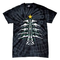 Guns Christmas Tree Xmas Veteran Tie-Dye T-Shirt