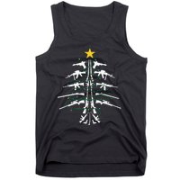 Guns Christmas Tree Xmas Veteran Tank Top