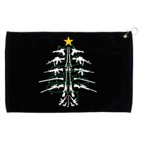 Guns Christmas Tree Xmas Veteran Grommeted Golf Towel