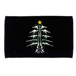 Guns Christmas Tree Xmas Veteran Microfiber Hand Towel