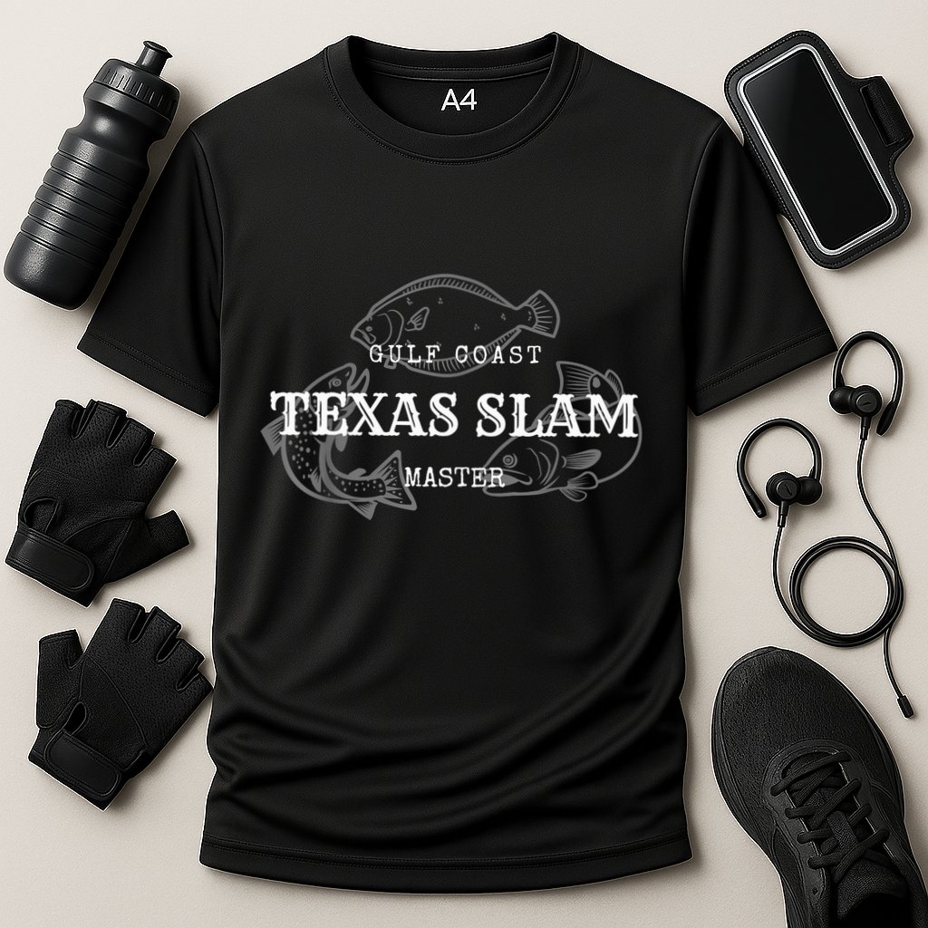 Gulf Coast Texas Grand Slam Fishing Master Tee Cooling Performance Crew T-Shirt