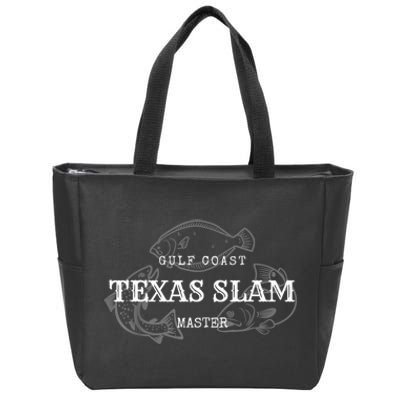 Gulf Coast Texas Grand Slam Fishing Master Tee Zip Tote Bag