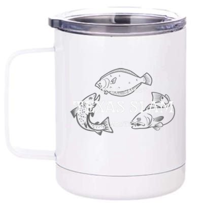 Gulf Coast Texas Grand Slam Fishing Master Tee 12 oz Stainless Steel Tumbler Cup