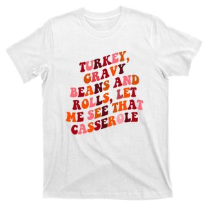 Groovy Cute Turkey Gravy Beans And Roll Thanksgiving T-Shirt