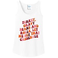 Groovy Cute Turkey Gravy Beans And Roll Thanksgiving Ladies Essential Tank