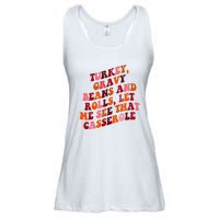 Groovy Cute Turkey Gravy Beans And Roll Thanksgiving Ladies Essential Flowy Tank