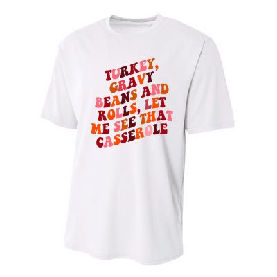 Groovy Cute Turkey Gravy Beans And Roll Thanksgiving Performance Sprint T-Shirt