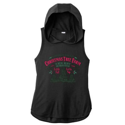 Griswold Christmas Tree Farm 1989 Christmas VacationChristmas Vacation Ladies PosiCharge Tri-Blend Wicking Draft Hoodie Tank