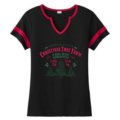 Griswold Christmas Tree Farm 1989 Christmas VacationChristmas Vacation Ladies Halftime Notch Neck Tee