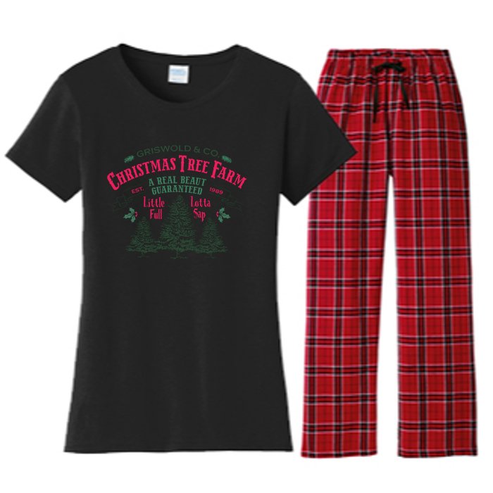 Griswold Christmas Tree Farm 1989 Christmas VacationChristmas Vacation Women's Flannel Pajama Set