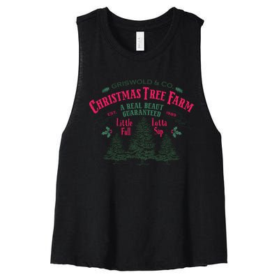 Griswold Christmas Tree Farm 1989 Christmas VacationChristmas Vacation Women's Racerback Cropped Tank