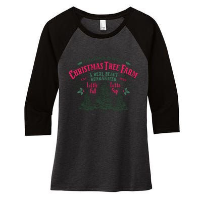 Griswold Christmas Tree Farm 1989 Christmas VacationChristmas Vacation Women's Tri-Blend 3/4-Sleeve Raglan Shirt