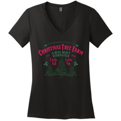 Griswold Christmas Tree Farm 1989 Christmas VacationChristmas Vacation Women's V-Neck T-Shirt