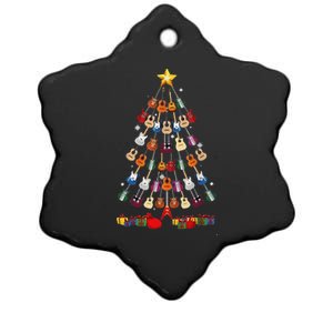 Guitar Christmas Tree Funny Guitarist Merry Xmas Gift Ceramic Star Ornament