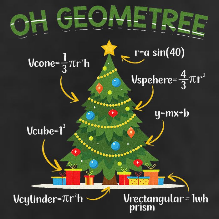 Geometree Christmas Tree Math Lover Mathematician Christmas Cool Comfort Performance Bucket Hat