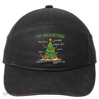 Geometree Christmas Tree Math Lover Mathematician Christmas 7-Panel Snapback Hat