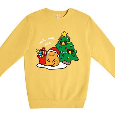 Gudetama Christmas Tree Meaningful Gift Funny Gift Premium Crewneck Sweatshirt