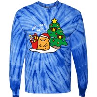 Gudetama Christmas Tree Meaningful Gift Funny Gift Tie-Dye Long Sleeve Shirt