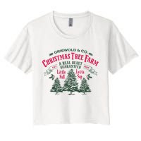Griswold Christmas Tree Farm Holiday Christmas Party Women's Crop Top Tee