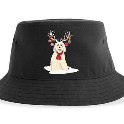 Goldendoodle Christmas Tree Light Pajama Dog Xmas Sustainable Bucket Hat