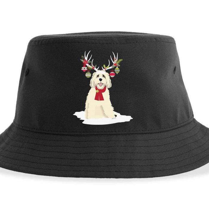 Goldendoodle Christmas Tree Light Pajama Dog Xmas Sustainable Bucket Hat