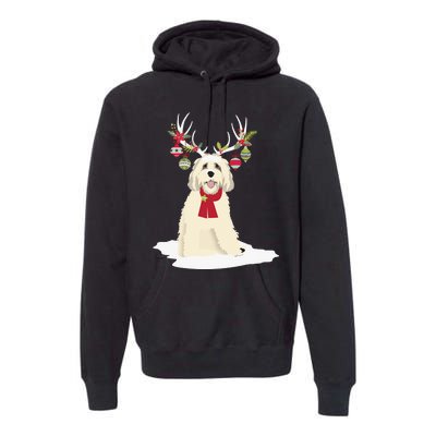 Goldendoodle Christmas Tree Light Pajama Dog Xmas Premium Hoodie