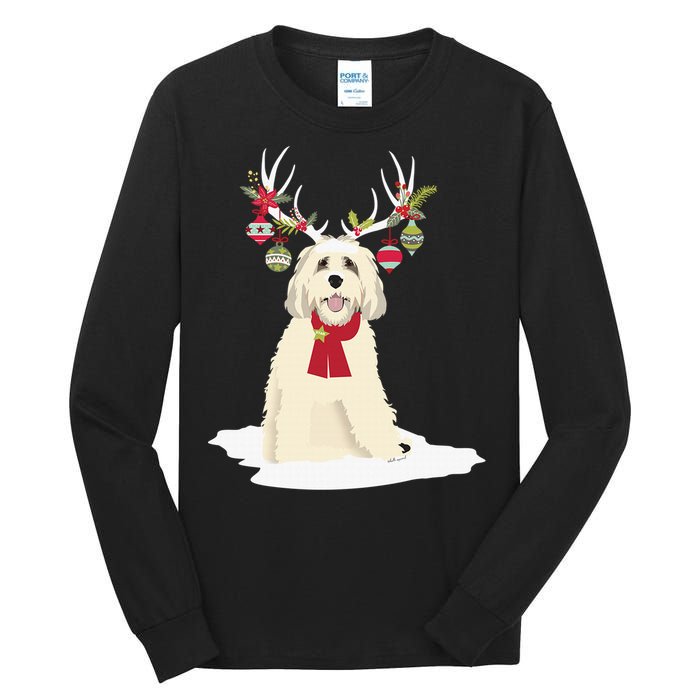 Goldendoodle Christmas Tree Light Pajama Dog Xmas Tall Long Sleeve T-Shirt