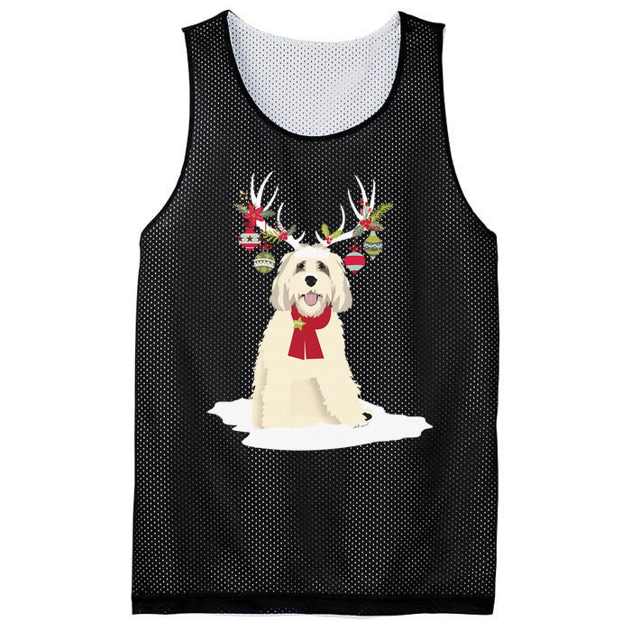 Goldendoodle Christmas Tree Light Pajama Dog Xmas Mesh Reversible Basketball Jersey Tank