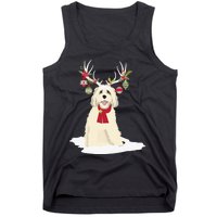 Goldendoodle Christmas Tree Light Pajama Dog Xmas Tank Top