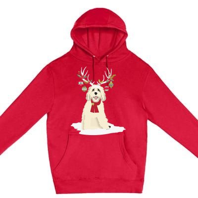 Goldendoodle Christmas Tree Light Pajama Dog Xmas Premium Pullover Hoodie