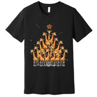 Giraffe Christmas Tree Giraffe Xmas Tree Premium T-Shirt