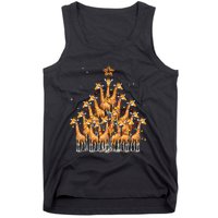 Giraffe Christmas Tree Giraffe Xmas Tree Tank Top