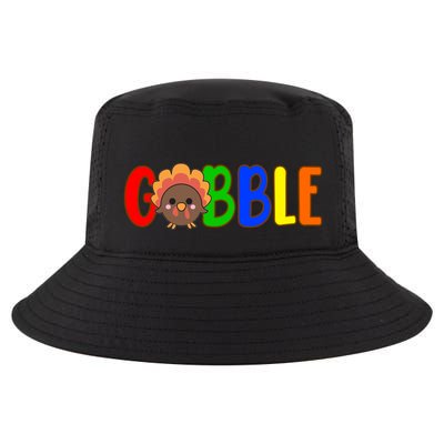 Gobble Colorful Turkey Thanksgiving Cool Comfort Performance Bucket Hat