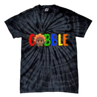 Gobble Colorful Turkey Thanksgiving Tie-Dye T-Shirt