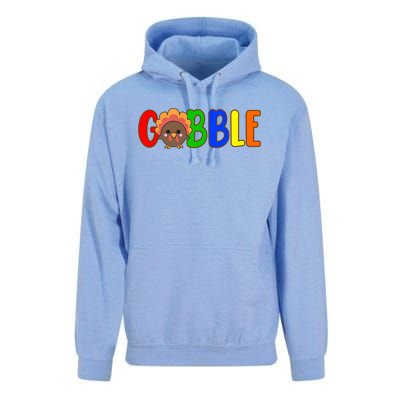 Gobble Colorful Turkey Thanksgiving Unisex Surf Hoodie