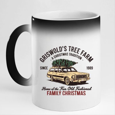 Griswold Christmas Tree Farm Vintage 1989 Classic 11oz Black Color Changing Mug