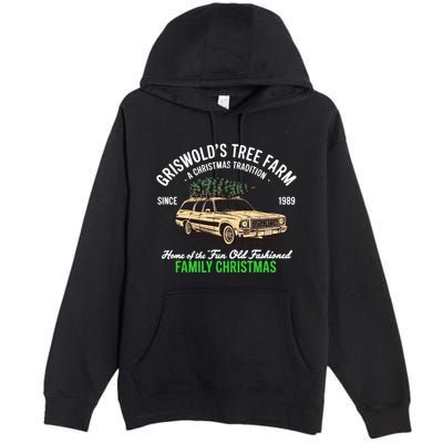 Griswold Christmas Tree Farm Vintage 1989 Classic Premium Pullover Hoodie