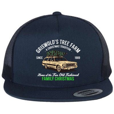 Griswold Christmas Tree Farm Vintage 1989 Classic Flat Bill Trucker Hat