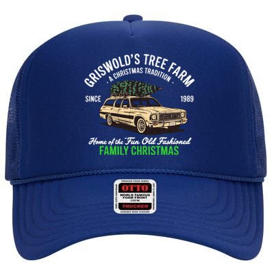 Griswold Christmas Tree Farm Vintage 1989 Classic High Crown Mesh Back Trucker Hat