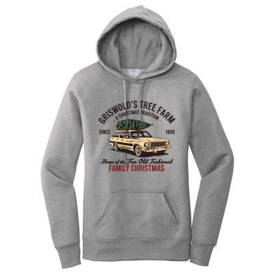 Griswold Christmas Tree Farm Vintage 1989 Classic Women's Pullover Hoodie