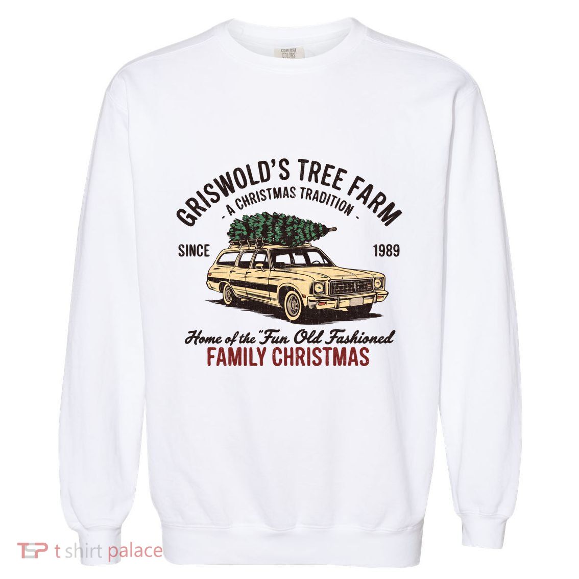 Griswold Christmas Tree Farm Vintage 1989 Classic Garment-Dyed Sweatshirt