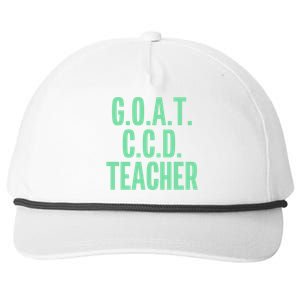 Goat Ccd Teacher Greatest Of All Time Funny Catholic School Gift Snapback Five-Panel Rope Hat