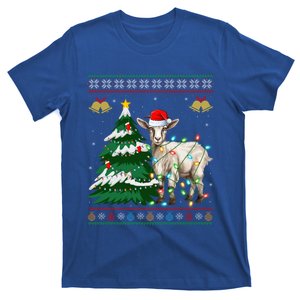 Goat Christmas Tree Lights Santa Goat Ugly Xmas Great Gift T-Shirt